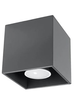 Kwadratowy plafon kostka antracyt - EX537-Quas ze sklepu Edinos.pl w kategorii Lampy sufitowe - zdjęcie 172260464