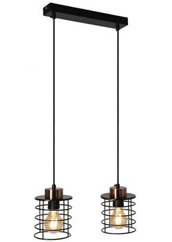 Czarna industrialna podwójna lampa wisząca - K099-Fario ze sklepu Edinos.pl w kategorii Lampy wiszące - zdjęcie 172260522