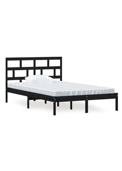 Czarne łóżko z drewna sosnowego 120x200 - Bente 4X ze sklepu Edinos.pl w kategorii Łóżka i materace - zdjęcie 172261140