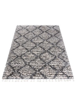 Kremowy prostokątny dywan shaggy do sypialni - Nikari 9X ze sklepu Edinos.pl w kategorii Dywany - zdjęcie 172261931