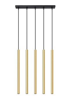Nowoczesna lampa wisząca tuby złoty połysk - A381 P3-F67 ze sklepu Edinos.pl w kategorii Lampy wiszące - zdjęcie 172262251