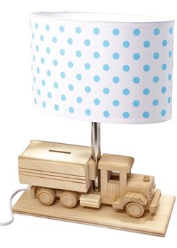 Biało-niebieska lampka skarbonka dla dzieci - S190-Edvin ze sklepu Edinos.pl w kategorii Lampy dziecięce - zdjęcie 172262690