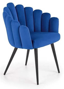 Granatowe krzesło muszelkowe - Zusi ze sklepu Edinos.pl w kategorii Krzesła - zdjęcie 172263164