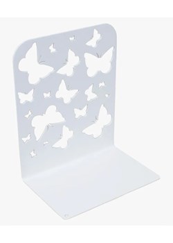 Biała podpórka na książki z dekorem w motyle - Tarly 6X ze sklepu Edinos.pl w kategorii Akcesoria biurowe - zdjęcie 172263234