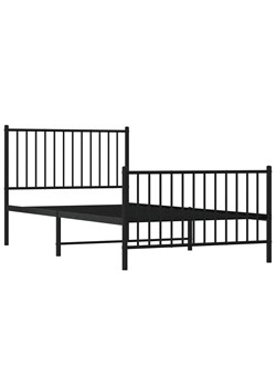 Czarne metalowe łóżko 100x200cm P6-T79 ze sklepu Edinos.pl w kategorii Łóżka i materace - zdjęcie 172263274