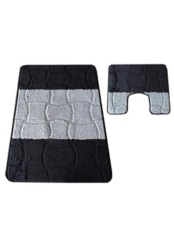 Czarne antypoślizgowe dywaniki łazienkowe - Depi ze sklepu Edinos.pl w kategorii Dywaniki łazienkowe - zdjęcie 172263393