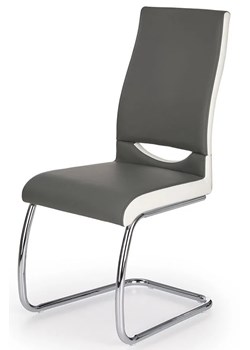 Popielate tapicerowane krzesło na płozach - Driven ze sklepu Edinos.pl w kategorii Krzesła - zdjęcie 172263592