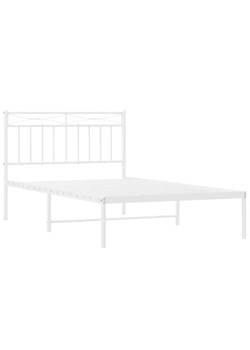 Białe loftowe łóżko metalowe 100x200 cm - Tolimea ze sklepu Edinos.pl w kategorii Łóżka i materace - zdjęcie 172263653