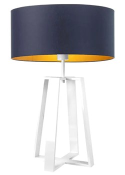 Okrągła lampa stołowa na białym stelażu - EX965-Thol- 5 kolorów ze sklepu Edinos.pl w kategorii Lampy podłogowe - zdjęcie 172264003