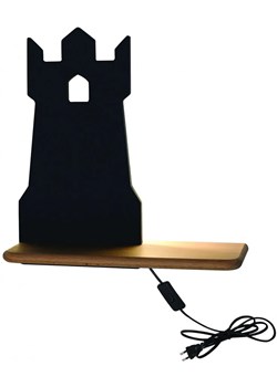 Czarna lampka dla dzieci w kształcie wieży z wtyczką - K026-Zizi ze sklepu Edinos.pl w kategorii Lampy dziecięce - zdjęcie 172264083