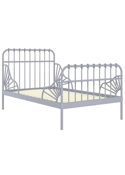 Szare metalowe łóżko dziecięce rozsuwane 80x130/200 cm - Welix ze sklepu Edinos.pl w kategorii Łóżka i materace - zdjęcie 172264371