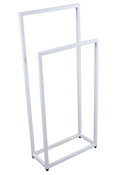 Biały podwójny stojak na ręczniki 60 cm Refrix 3X ze sklepu Edinos.pl w kategorii Łazienka - zdjęcie 172264384