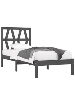Szare pojedyncze łóżko z litego drewna 90x200 - Yoko 3X ze sklepu Edinos.pl w kategorii Łóżka i materace - zdjęcie 172264593