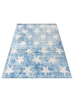 Niebieski młodzieżowy dywan w gwiazdki - Truto 3X ze sklepu Edinos.pl w kategorii Tekstylia dziecięce - zdjęcie 172264793