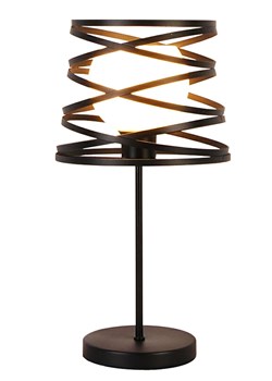 Czarna metalowa lampa stołowa - T002 - Rollon ze sklepu Edinos.pl w kategorii Lampy stołowe - zdjęcie 172264860