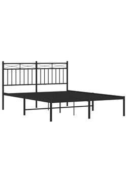 Czarne metalowe łóżko loftowe 160x200 cm - Envilo ze sklepu Edinos.pl w kategorii Łóżka i materace - zdjęcie 172265223