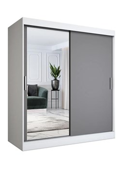 Szafa przesuwna biały + antracyt 180 cm - Seko 5X ze sklepu Edinos.pl w kategorii Szafy - zdjęcie 172265713