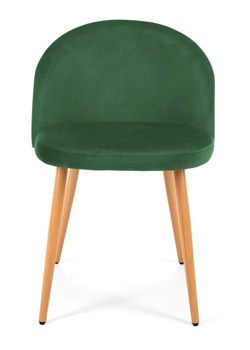 Welurowe krzesło do salonu zielone - Lako ze sklepu Edinos.pl w kategorii Krzesła - zdjęcie 172266030