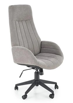 Szary tapicerowany fotel obrotowy - Vespos ze sklepu Edinos.pl w kategorii Krzesła biurowe - zdjęcie 172266502