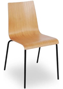 Nowoczesne krzesło konferencyjne naturalny +  czarny - Gixo 3X ze sklepu Edinos.pl w kategorii Krzesła - zdjęcie 172266560