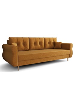 Musztardowa sofa z funkcją spania - Eden ze sklepu Edinos.pl w kategorii Sofy i kanapy - zdjęcie 172266572