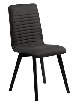 Czarne krzesło tapicerowane - Savio ze sklepu Edinos.pl w kategorii Krzesła - zdjęcie 172266872
