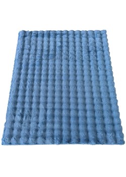 Niebieski nowoczesny puszysty dywan 3D - Gliko ze sklepu Edinos.pl w kategorii Dywany - zdjęcie 172267223