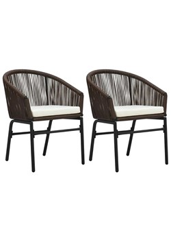 Zestaw dwóch brązowych krzeseł ogrodowych - Asgard 4X ze sklepu Edinos.pl w kategorii Krzesła ogrodowe - zdjęcie 172267612