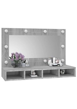 Toaletka kosmetyczna na biurko szary dąb sonoma - Arvola 3X ze sklepu Edinos.pl w kategorii Toaletki - zdjęcie 172267651