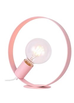 Różowa lampa stołowa koło - V057-Elegio ze sklepu Edinos.pl w kategorii Lampy stołowe - zdjęcie 172267750