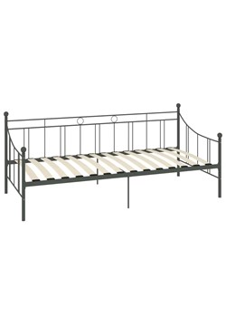 Szare metalowe łóżko jednoosobowe 90x200 cm - Lofi ze sklepu Edinos.pl w kategorii Łóżka i materace - zdjęcie 172268164
