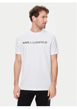 KARL LAGERFELD T-Shirt 755053 542221 Biały Regular Fit ze sklepu MODIVO w kategorii T-shirty męskie - zdjęcie 172268683