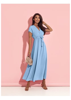 Elegancka sukienka maxi z paskiem ALIDA - błękitna ze sklepu magmac.pl w kategorii Sukienki - zdjęcie 172268803
