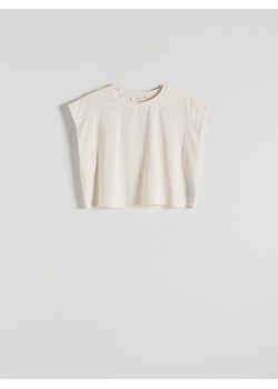 Reserved - T-shirt kimono z efektem sprania - złamana biel ze sklepu Reserved w kategorii Bluzki damskie - zdjęcie 172270422