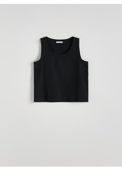 Reserved - Gładki top - czarny ze sklepu Reserved w kategorii Bluzki damskie - zdjęcie 172270452