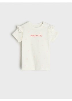 Sinsay - Koszulka z nadrukiem - kremowy ze sklepu Sinsay w kategorii Odzież dla niemowląt - zdjęcie 172271423
