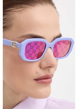 Gucci okulary przeciwsłoneczne damskie kolor fioletowy ze sklepu ANSWEAR.com w kategorii Okulary przeciwsłoneczne damskie - zdjęcie 172271941