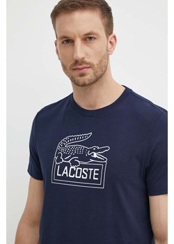 Lacoste t-shirt męski kolor granatowy z nadrukiem ze sklepu ANSWEAR.com w kategorii T-shirty męskie - zdjęcie 172271962