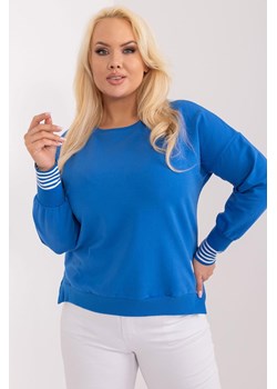 Bawełniana Bluzka Plus Size ciemny niebieska ze sklepu 5.10.15 w kategorii Bluzki damskie - zdjęcie 172272693