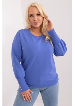 Bluza Plus Size Z Bufiastym Rękawem jasno fioletowa ze sklepu 5.10.15 w kategorii Bluzy damskie - zdjęcie 172272721