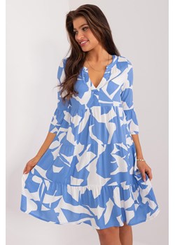 Sukienka z rękawem 3/4 niebieska ze sklepu 5.10.15 w kategorii Sukienki - zdjęcie 172272790