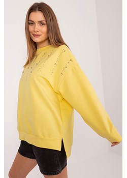 Bawełniana bluza bez kaptura żółta ze sklepu 5.10.15 w kategorii Bluzy damskie - zdjęcie 172272834
