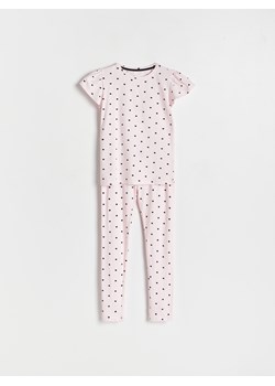 Reserved - Dwuczęściowa piżama w groszki - pastelowy róż ze sklepu Reserved w kategorii Piżamy dziecięce - zdjęcie 172274541