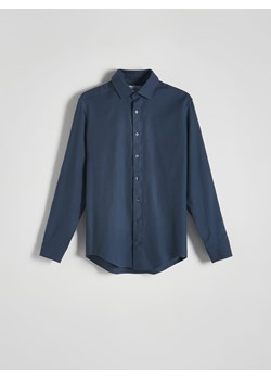 Reserved - Gładka koszula slim fit - granatowy ze sklepu Reserved w kategorii Koszule męskie - zdjęcie 172274562
