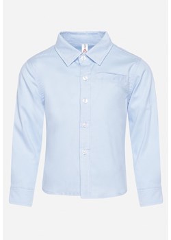 Jasnoniebieska Koszula Slim z Bawełny Zapinana na Guziki Lospia ze sklepu Born2be Odzież w kategorii Koszule chłopięce - zdjęcie 172275864
