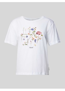 T-shirt z kwiatowym nadrukiem model ‘MAARLA’ ze sklepu Peek&Cloppenburg  w kategorii Bluzki damskie - zdjęcie 172276281