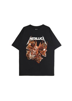 Cropp - T-shirt oversize z printem Metallica - czarny ze sklepu Cropp w kategorii Bluzki damskie - zdjęcie 172276703