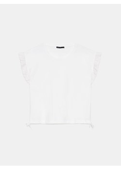 Mohito - Bawełniany biały t-shirt - biały ze sklepu Mohito w kategorii Bluzki damskie - zdjęcie 172276811