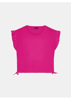 Mohito - Bawełniany różowy t-shirt - mocny różowy ze sklepu Mohito w kategorii Bluzki damskie - zdjęcie 172276814