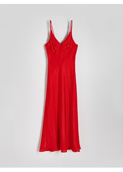 Reserved - Satynowa sukienka maxi z wiskozy - czerwony ze sklepu Reserved w kategorii Sukienki - zdjęcie 172276974